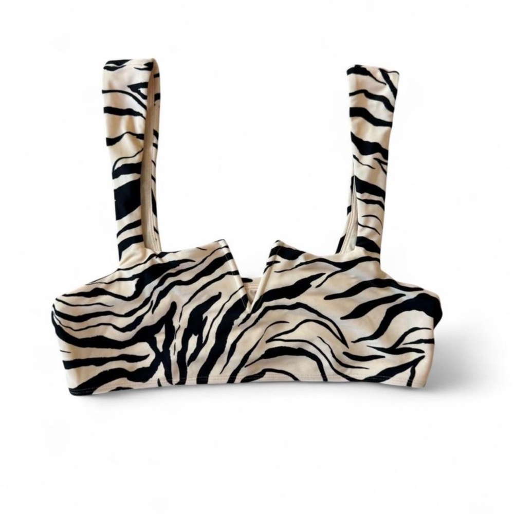 Show Me Your Mumu Zebra Animal Print Swimsuit Bikini Top